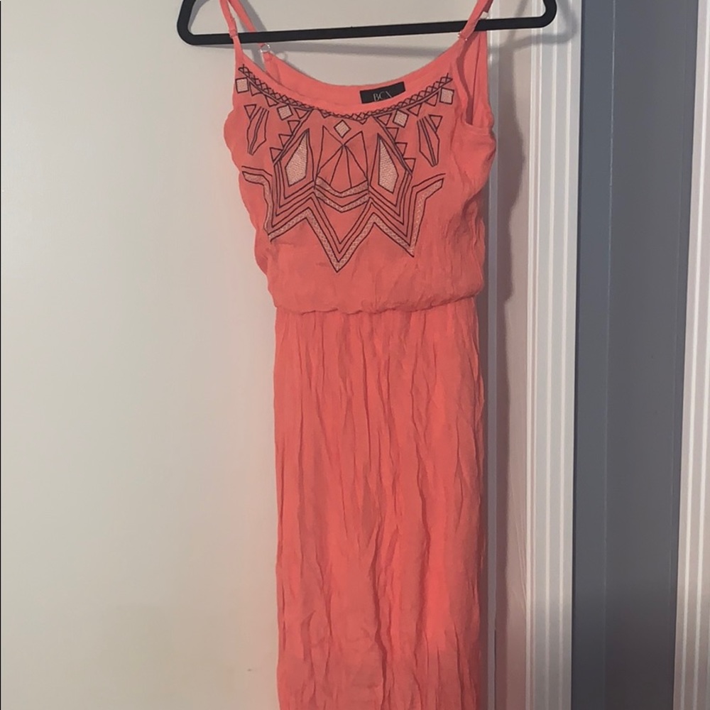Salmon maxi dress